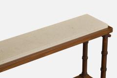Axel Einar Hjorth Console Table with Wood and Marble Sweden 1930s - 4764522