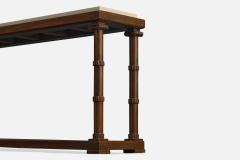Axel Einar Hjorth Console Table with Wood and Marble Sweden 1930s - 4764523