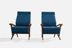 B B P R Lounge Chairs with Walnut Fabric Italy 1950s - 4764546