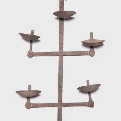 Bambara Oil Lamp with Seated Figure - 4167141