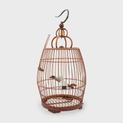 Barrel Form Bamboo Birdcage - 4165863