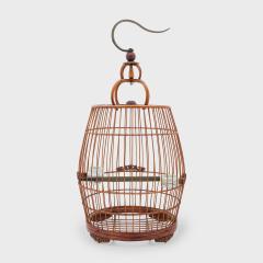 Barrel Form Bamboo Birdcage - 4165865