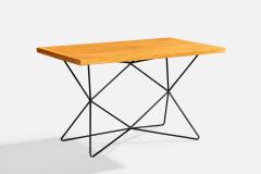Bengt Johan Gullberg Console Table with Metal and Teak Sweden 1950s - 4764562