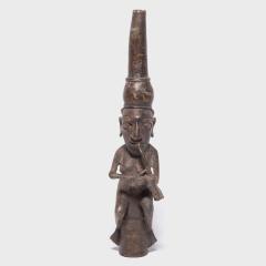 Benin Style Bronze Figural Pipe Mouthpiece - 4167255