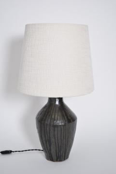 Black ceramic lamp 1960s  - 4539493