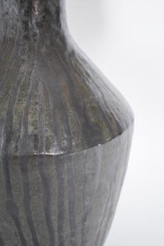 Black ceramic lamp 1960s  - 4539495