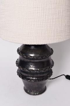 Black glazed ceramic lamp Helder  - 4539524