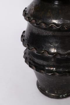 Black glazed ceramic lamp Helder  - 4539525