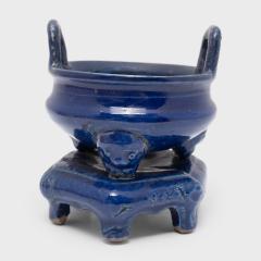 Blue Glazed Tripod Censer - 4166027