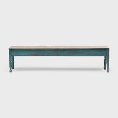 Blue Painted Farmhouse Bench - 4181661