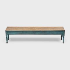 Blue Painted Farmhouse Bench - 4181664