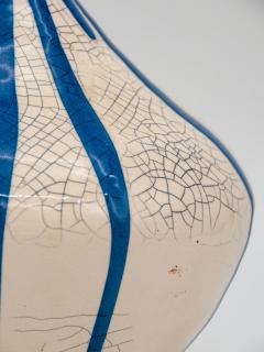 Blue and White Stripe Pottery Vase - 1864820