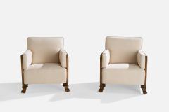 Bodafors Lounge Chairs with Birch and Fabric Sweden 1930s - 4764662
