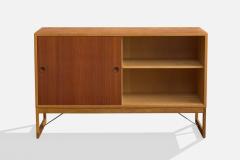 Borge Mogensen Cabinet with Oak Teak and Steel Sweden 1950s - 4764682