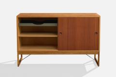 Borge Mogensen Cabinet with Oak Teak and Steel Sweden 1950s - 4764683