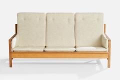 Borge Mogensen Sofa with Oak and Fabric Denmark 1960s - 4764672