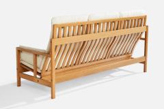 Borge Mogensen Sofa with Oak and Fabric Denmark 1960s - 4764673