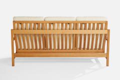 Borge Mogensen Sofa with Oak and Fabric Denmark 1960s - 4764674
