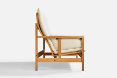 Borge Mogensen Sofa with Oak and Fabric Denmark 1960s - 4764677
