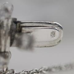 Bracelet In 18 Karat White Gold With Diamond Floral Links 21st Century - 4780076