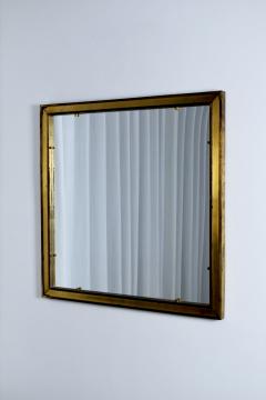 Brass square mirror 1960s  - 4539595