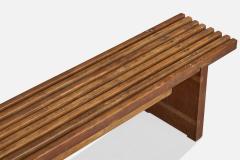 Brazilian Designer Bench in Wood Brazil 1960s - 4784327