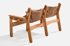 Brazilian Designer Bench with Wood and Canvas Brazil 1970s - 4775845