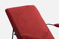 Brazilian Designer Chaise Longue with Iron and Fabric Brazil 1950s - 4784283