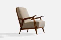 Brazilian Designer Lounge Chairs with Wood and Fabric Brazil 1950s - 4785238