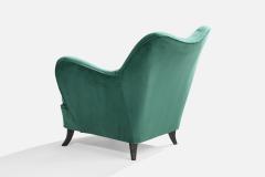 Brazilian Designer Lounge Chairs with Wood and Velvet Brazil 1950s - 4775841