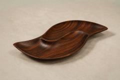 Brazilian Mid Century Modern Sculptural Platter in Solid Jacarand Rosewood - 4801623