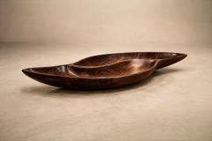 Brazilian Mid Century Modern Sculptural Platter in Solid Jacarand Rosewood - 4801624