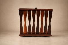 Brazilian Modern Magazine Rack in Solid Rosewood Jacarand Brazil c 1960s - 4801617