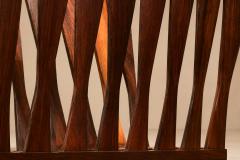 Brazilian Modern Magazine Rack in Solid Rosewood Jacarand Brazil c 1960s - 4801618