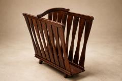 Brazilian Modern Magazine Rack in Solid Rosewood Jacarand Brazil c 1960s - 4801619