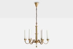Bunte Remmler Chandelier with Brass and Glass Germany 1920s - 4764856