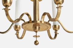 Bunte Remmler Chandelier with Brass and Glass Germany 1920s - 4764860
