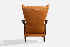 Camea Lounge Chair with Wood and Fabric Italy 1950s - 4764884
