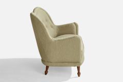 Carl Cederholm Sofa with Fabric and Wood Sweden 1940s - 4764898