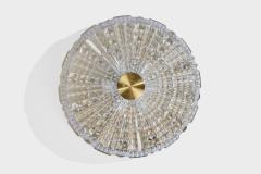 Carl Fagerlund Flush Mounts with Brass and Glass Sweden 1950s - 4764912