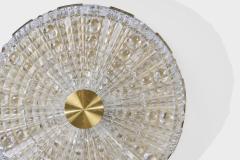 Carl Fagerlund Flush Mounts with Brass and Glass Sweden 1950s - 4764942