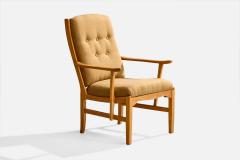 Carl Malmsten Lounge Chairs with Oak and Fabric Sweden 1950s - 4764963