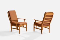 Carl Malmsten Lounge Chairs with Pine and Fabric Sweden 1950s - 4764973