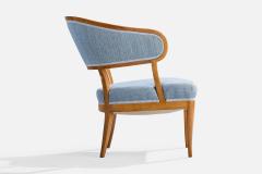 Carl Malmsten Lounge Chairs with Walnut Fabric Sweden 1950s - 4764971