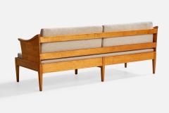 Carl Malmsten Sofa with Birch and Fabric Sweden 1950s - 4764980