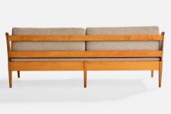 Carl Malmsten Sofa with Birch and Fabric Sweden 1950s - 4764981