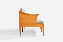 Carl Malmsten Sofa with Birch and Fabric Sweden 1950s - 4764982