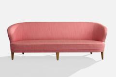 Carl Malmsten Sofa with Birch and Fabric Sweden 1960s - 4765004