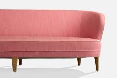Carl Malmsten Sofa with Birch and Fabric Sweden 1960s - 4765014