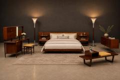 Carlo Hauner Carlo Hauner for Forma Rosewood Bed with Nightstands 1950s Lot 368 369A - 4624496